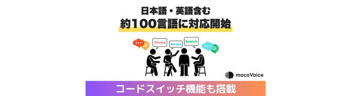 高性能音声認識AI「mocoVoice API」が複数言語対応を開始！